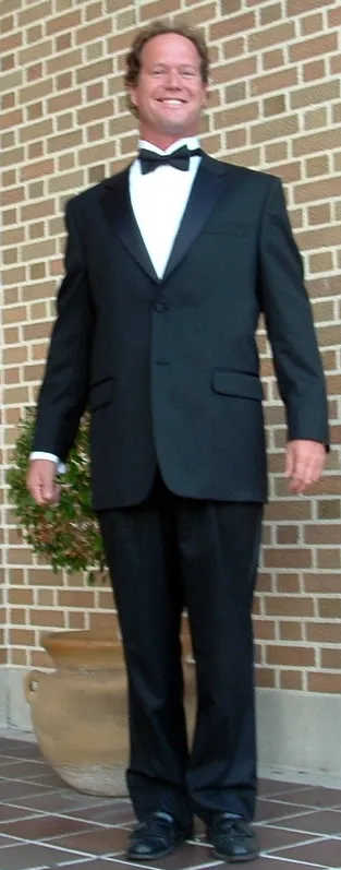 Tom Workman in a tuxedo